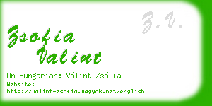 zsofia valint business card